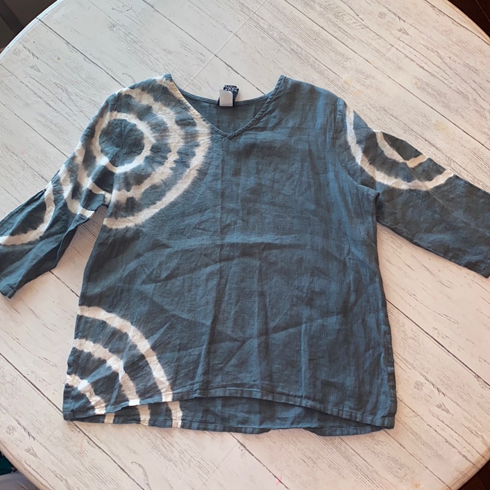 Linens tie dye tunic / blouse